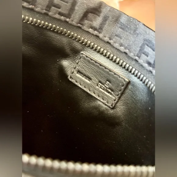 Fendi Black Canvas Pouch Like New - Picture 4 of 8